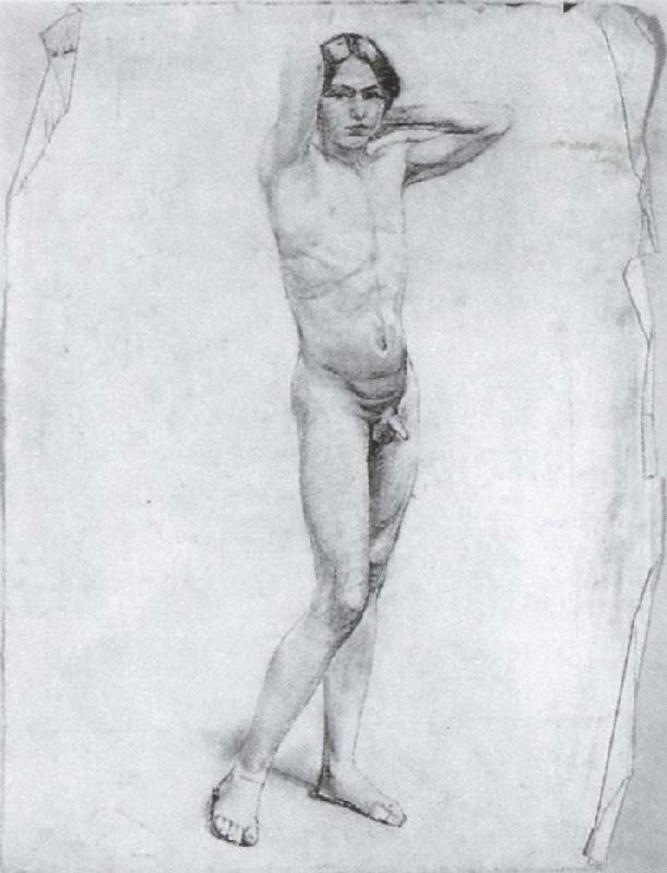 Edvard Munch Naked oil painting image
